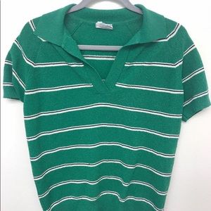 Vintage striped green top szS “Designers Original”